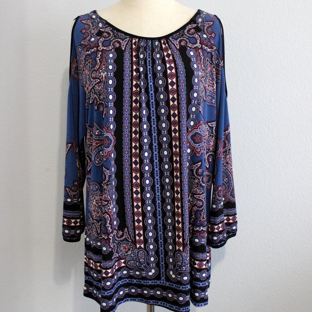 DressBarn Summer Cold Shoulder Tunic Size L